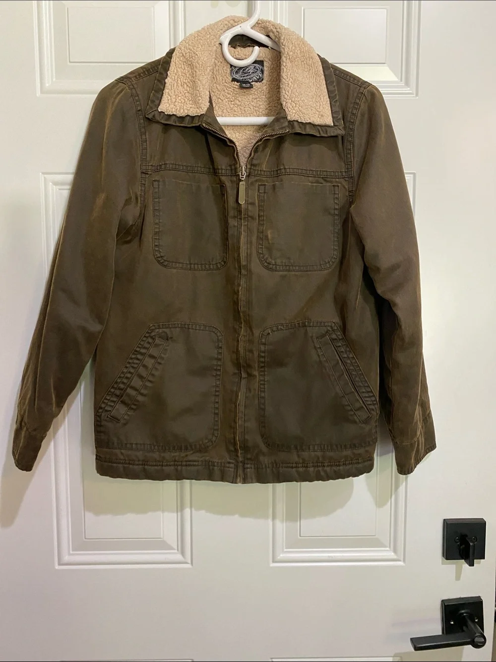 First Wave Brown Sherpa Collar Utility Jacket